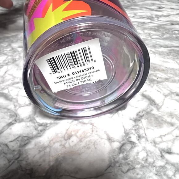 Starbucks 2023 Pride Venti 24oz Tumbler Tim Singleton Rainbow Artwork NWT - Picture 7 of 7